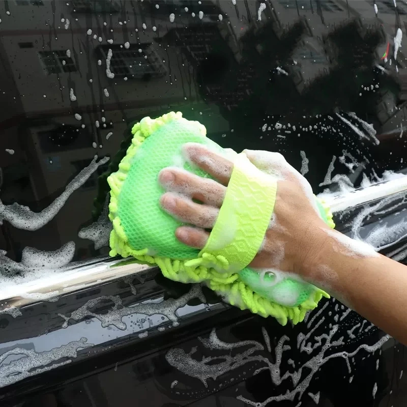 Microfiber Car Wash Sponge & Cleaning Gloves – Soft Detailing Accessories for Auto Care - Image 2