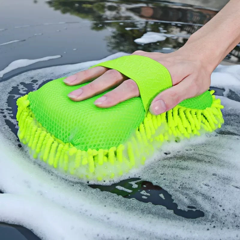 Microfiber Car Wash Sponge & Cleaning Gloves – Soft Detailing Accessories for Auto Care