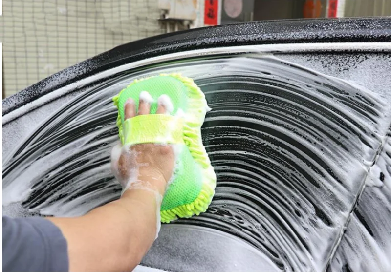 Microfiber Car Wash Sponge & Cleaning Gloves – Soft Detailing Accessories for Auto Care - Image 4