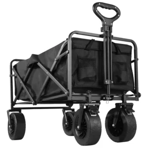Collapsible Folding Utility Beach Wagon Cart Heavy Duty Large Capacity Fold W...