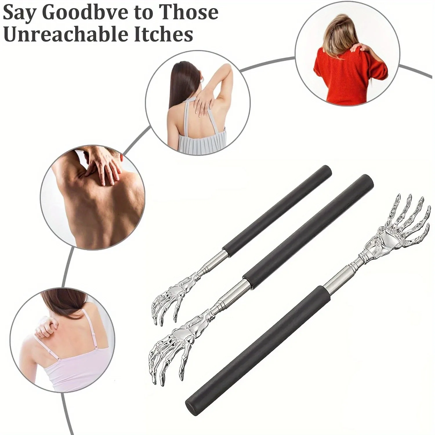 Portable Extendable Back Scratcher Stainless Steel Telescoping Back Scratcher... - Image 3