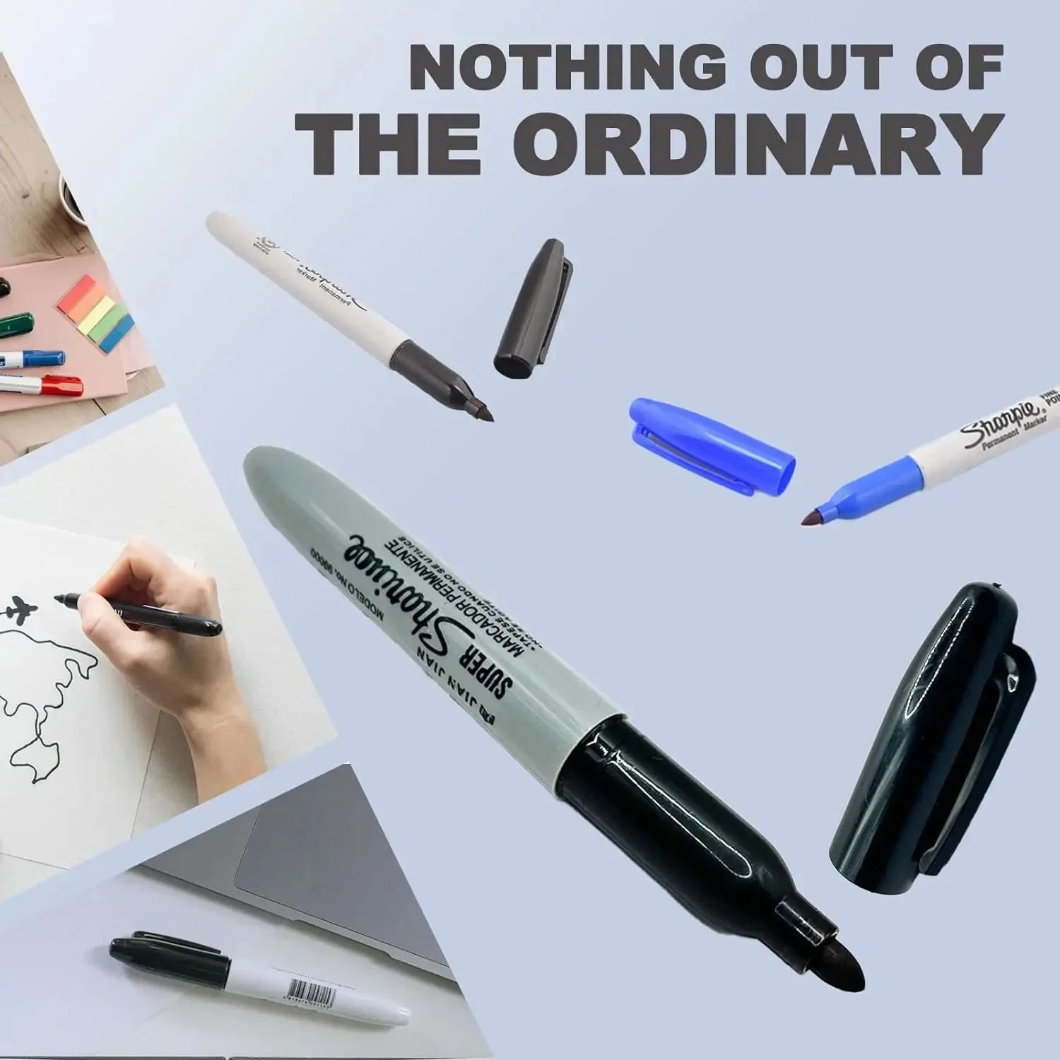 Creative Fake Red Black Marker Pen Hidden Compartment Sight Diversion Safe Fo... - Image 4