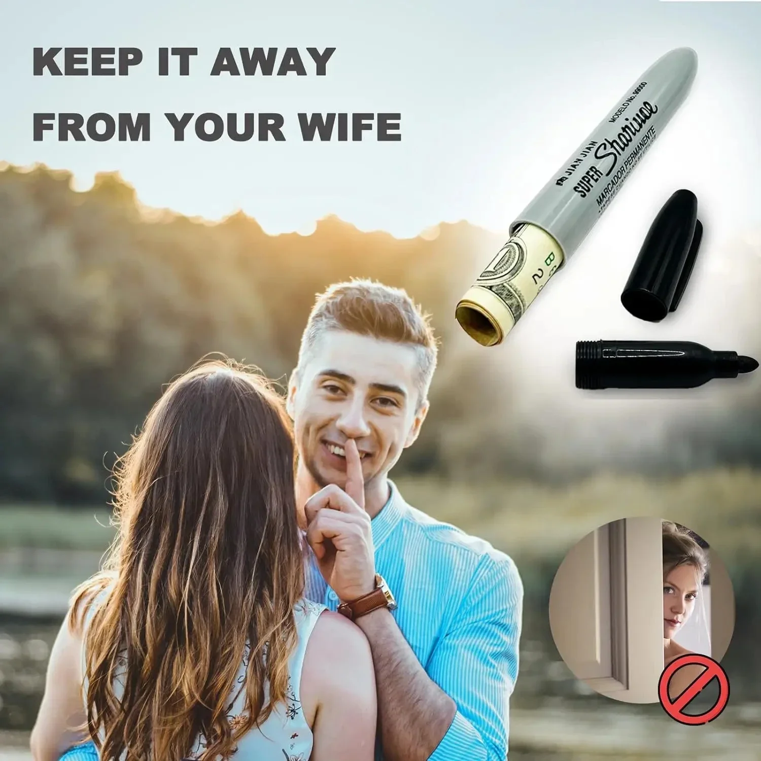 Creative Fake Red Black Marker Pen Hidden Compartment Sight Diversion Safe Fo... - Image 5