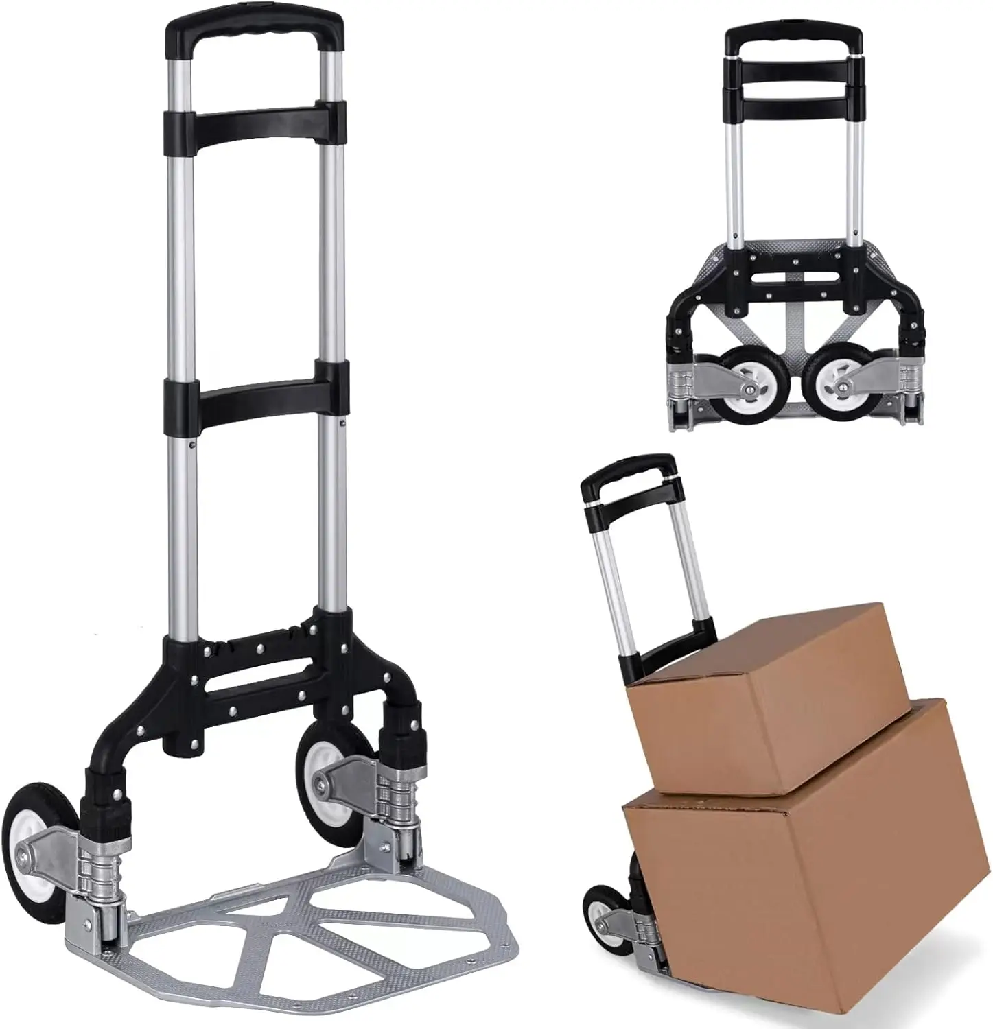 Folding Hand Truck Heavy Duty Luggage Cart Lightweight Portable Aluminum Lugg... - Image 7