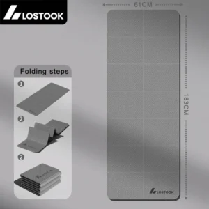 Thick Tpe Foldable Yoga Mat 183 Easy Storage For Travel Yoga Pilates Home Exe...