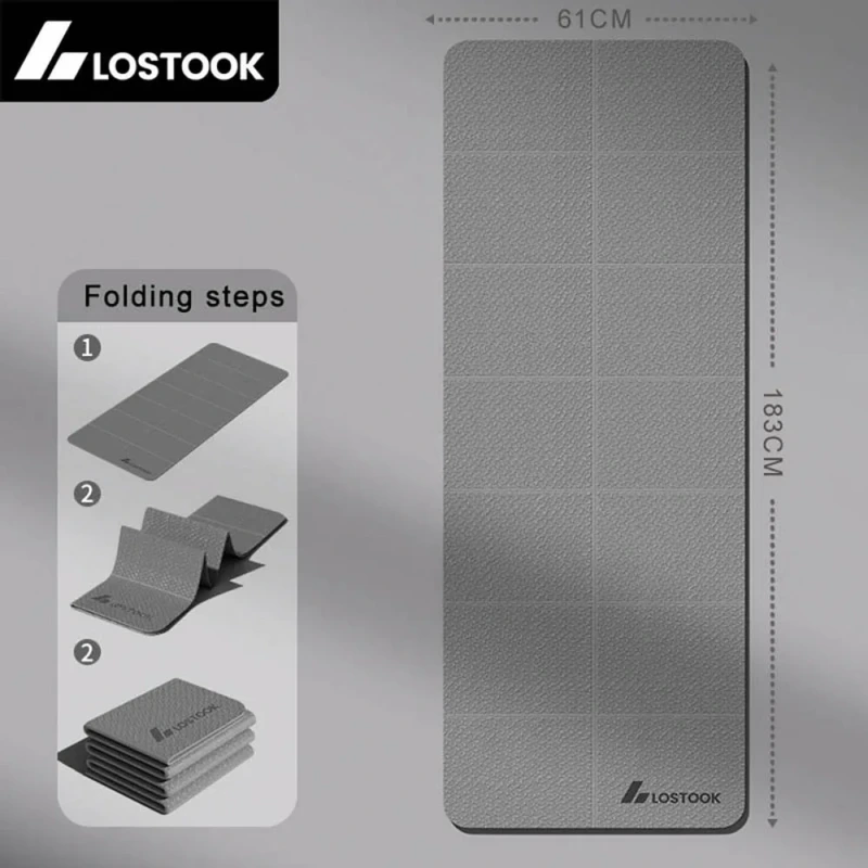 Foldable TPE Yoga Mat - Travel Size