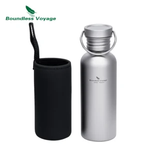 Boundless Voyage Wide Mouth Titanium Water Bottle Reusable Sport Drinking Bot...