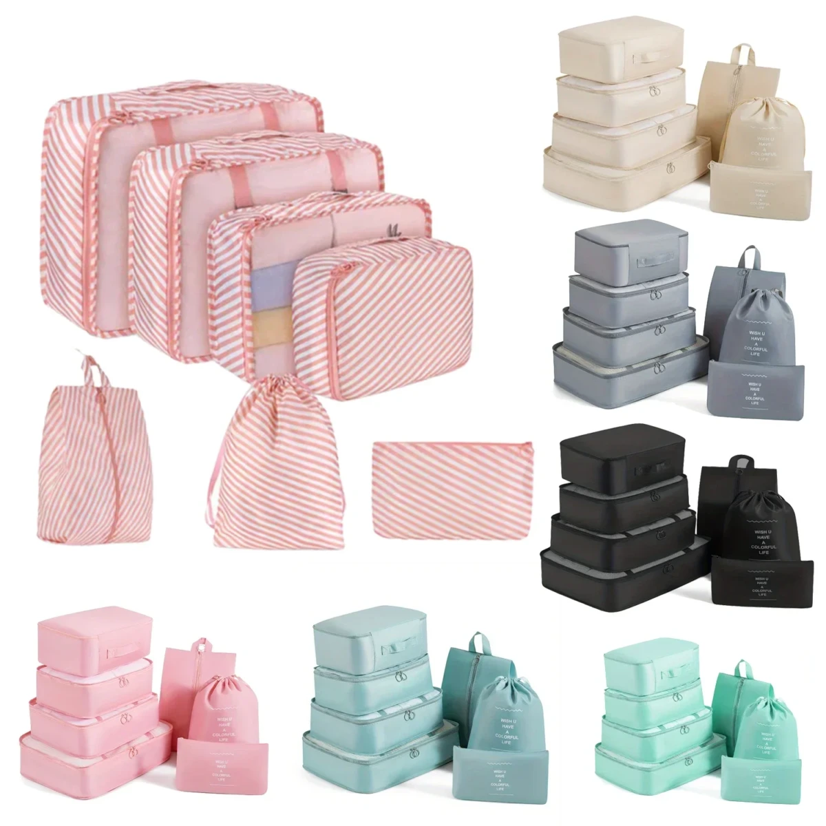 Travel Packing Cubes Set (6-Piece)